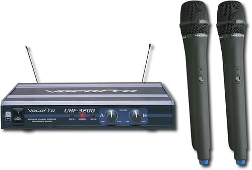 Best Buy VocoPro 2 Channel UHF Wireless Microphone System UHF 3200