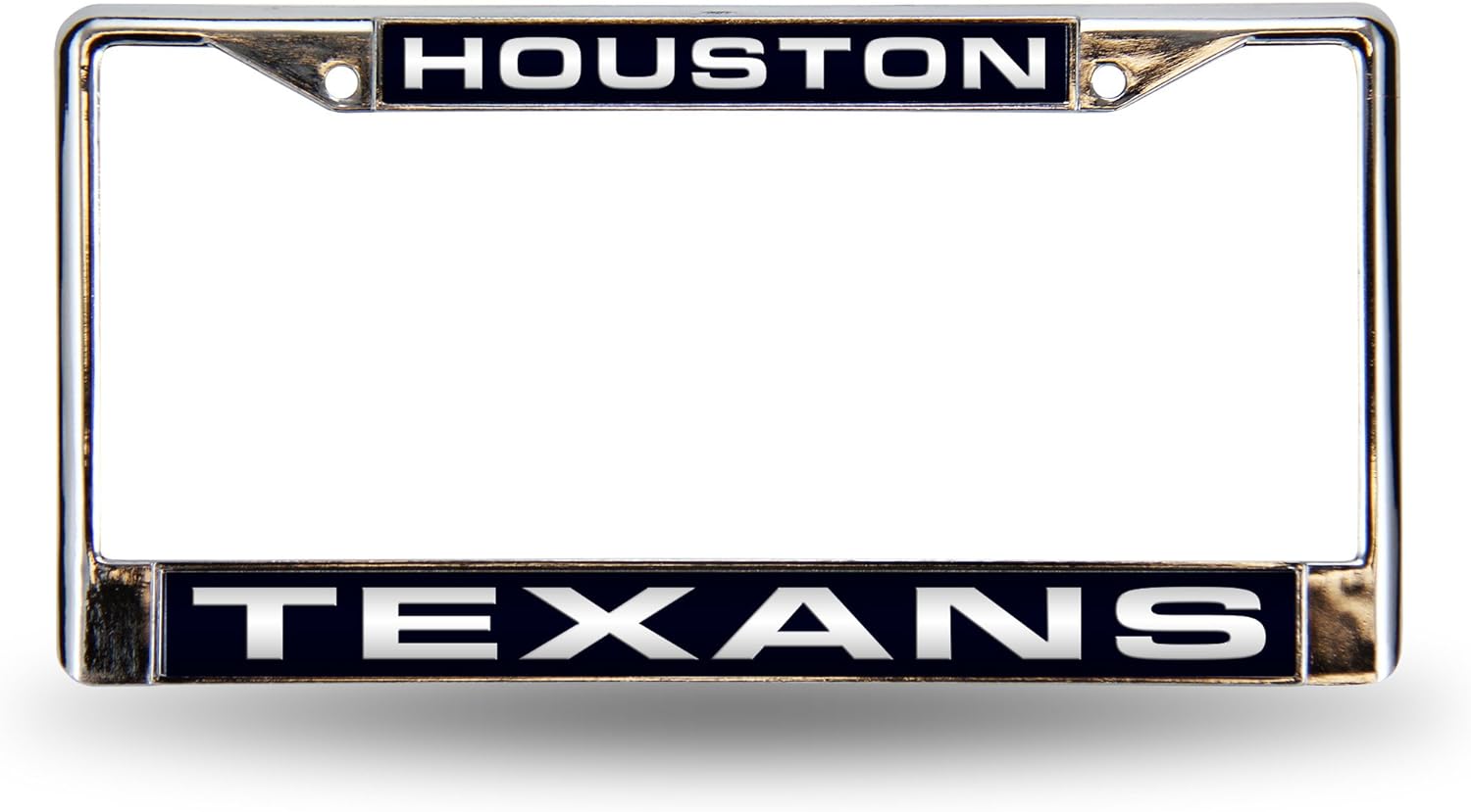 Houston Football Texans Chrome Metal Laser Cut License Plate Frame