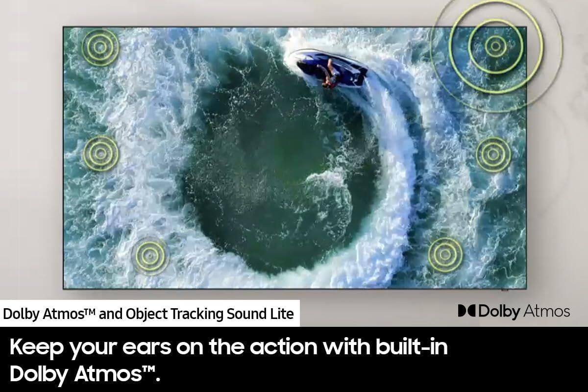 Dolby Atmos™ and Object Tracking Sound Lite

Keep your ears on the action with built-in Dolby Atmos™.
