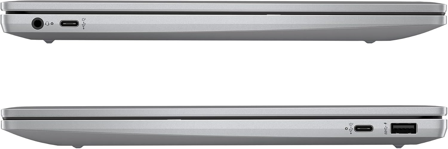 Alt View 4. HP - Chromebook Plus 14" FHD IPS Intel Core i3-N305 1.80 GHz up to 3.8 GHz 8GB RAM 128GB UFS ChromeOS - Gray.