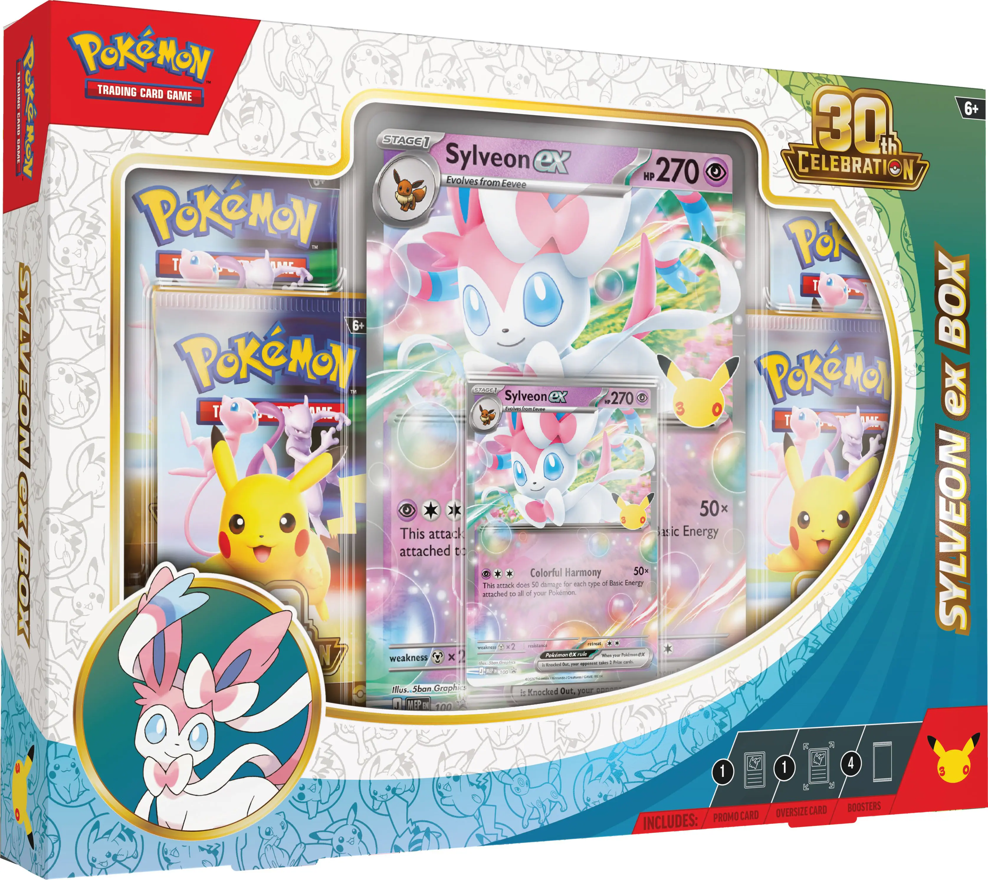 Pokémon Trading Card Game: 30th Celebration Sylveon ex Box or
