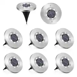 Oumilen - 8 Pack Solar Ground Lights,Cool White