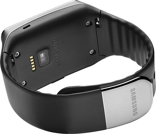 Back. Samsung - Geek Squad Certified Refurbished Gear Live Smartwatch Metal - Black Plastic.