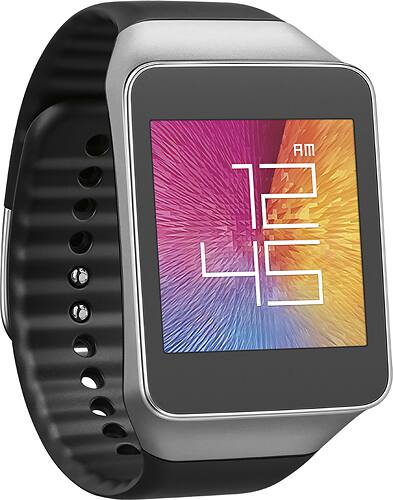 Alt View 5. Samsung - Geek Squad Certified Refurbished Gear Live Smartwatch Metal - Black Plastic.