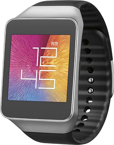 Alt View 6. Samsung - Geek Squad Certified Refurbished Gear Live Smartwatch Metal - Black Plastic.