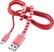 Front. Modal™ - 4' Twist Micro USB Charge-and-Sync Cable - Pink.