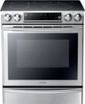 Front Zoom. Samsung - 5.8 Cu. Ft. Slide-In Electric Range with Flex Duo™ Oven - Stainless Steel.