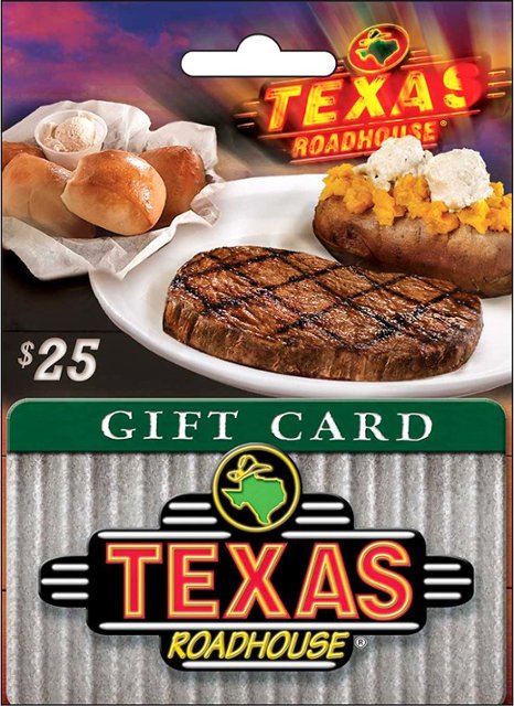 Texas Roadhouse 25 Gift Card Front Zoom