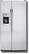 Front Standard. GE - 25.4 Cu. Ft. Side-by-Side Refrigerator with Thru-the-Door Ice and Water - Stainless-Steel.