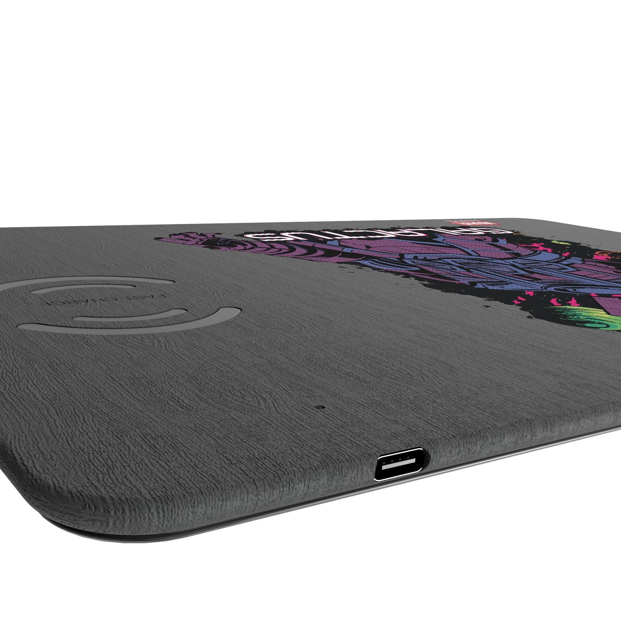 Left. Keyscaper - Marvel Badge 15-Watt Wireless Charger and Mouse Pad - Galactus.
