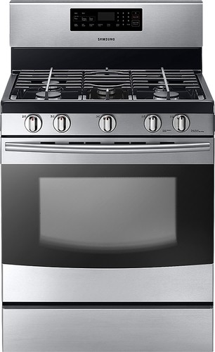  Samsung - 30&quot; Self-Cleaning Freestanding Gas Range - Stainless-Steel