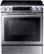Front Zoom. Samsung - 5.8 Cu. Ft. Self-Cleaning Slide-In Electric Convection Range - Stainless steel.