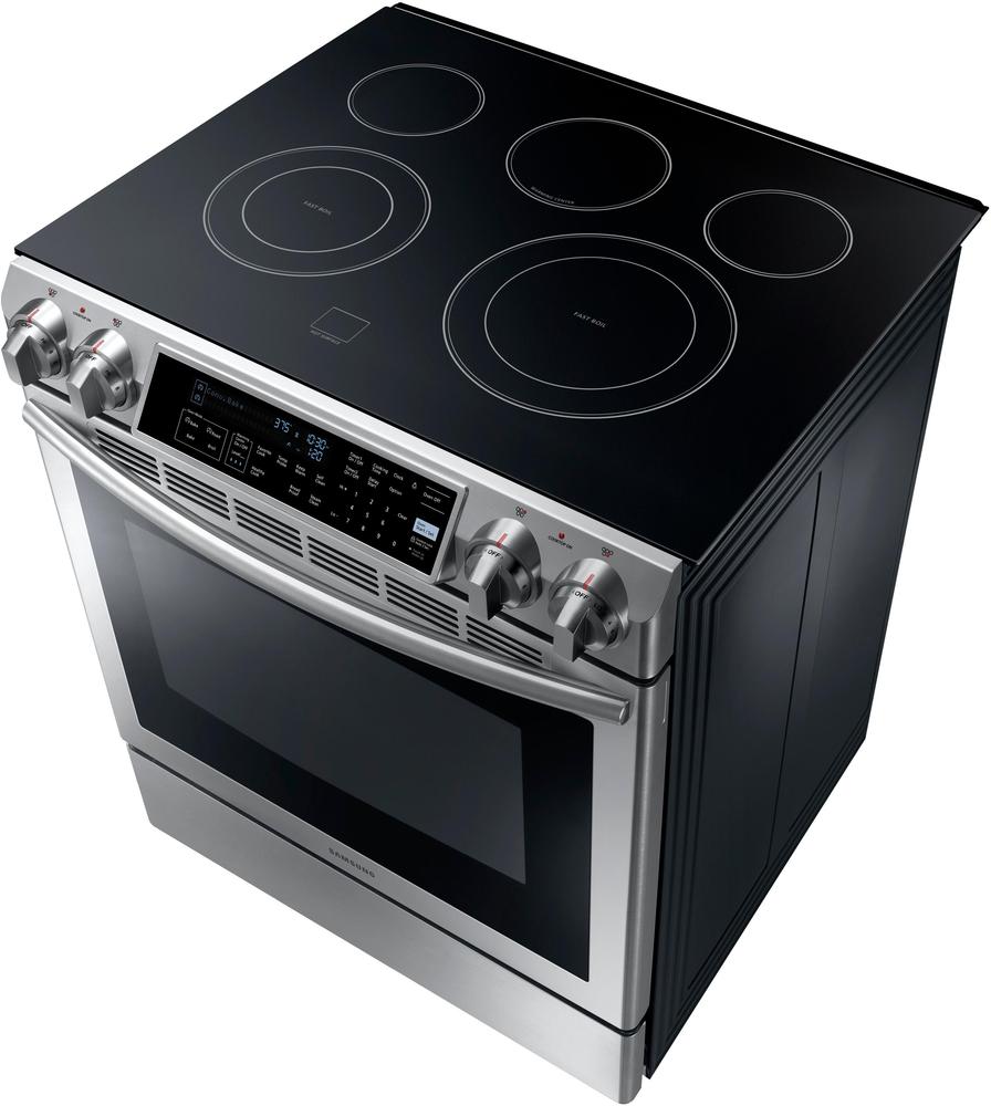 Best Buy: Samsung 5.8 Cu. Ft. Self-Cleaning Slide-In Electric Convection  Range NE58F9500SS
