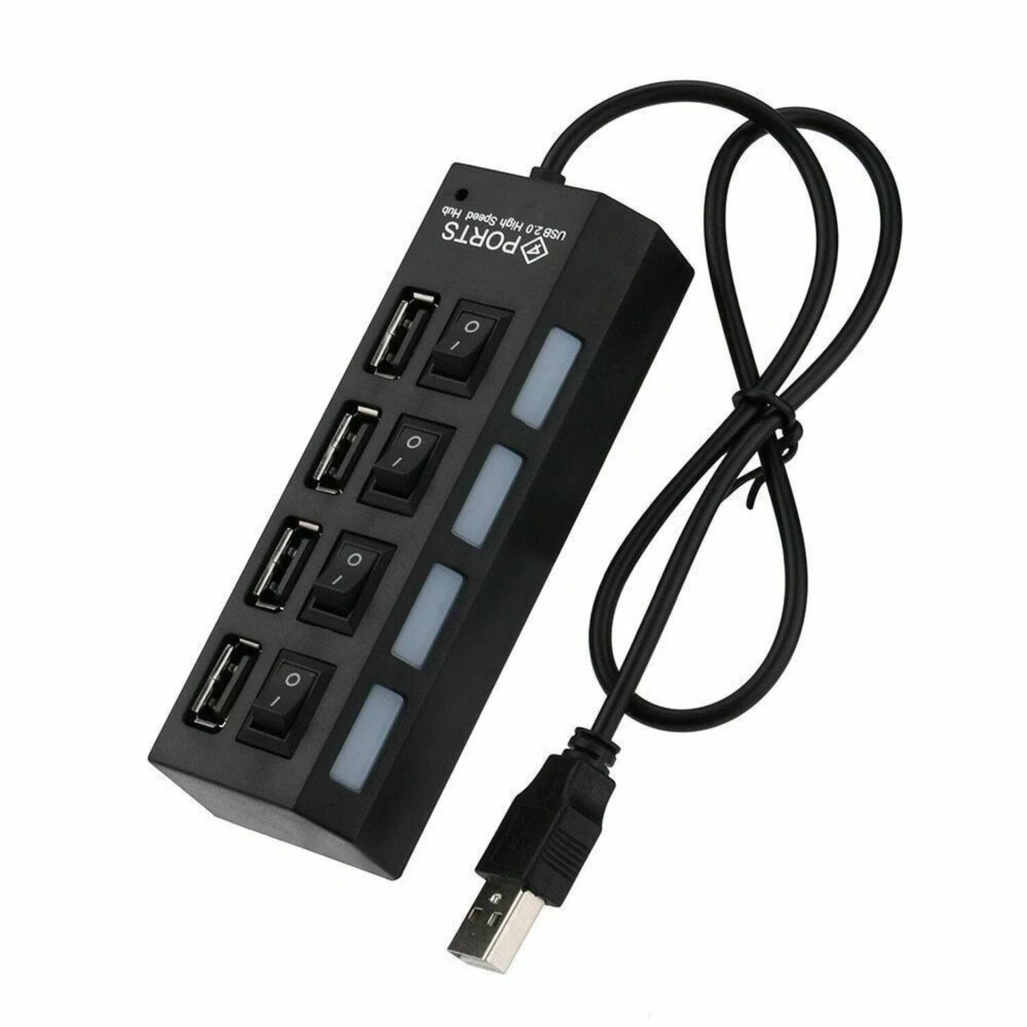 The text on the image is: "T Speed High 2.0 USB2 PORTS A O / O / 1 O / O /"

Corrected and grouped text: "T Speed High 2.0 USB2 Ports: 4 x USB A, 1 x USB 2.0"