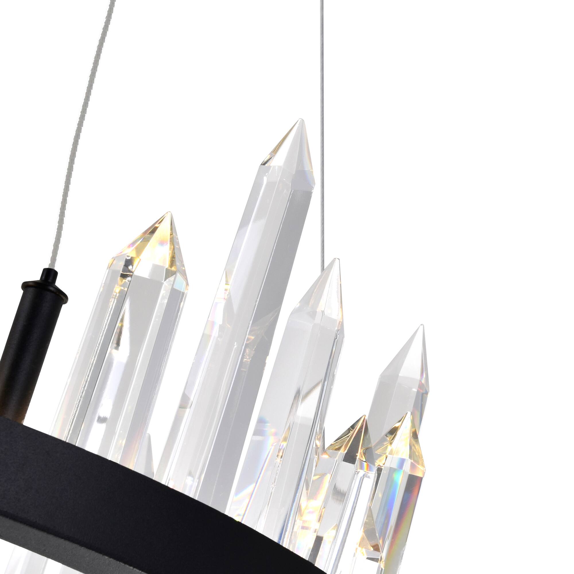 Alt View 1. CWI Lighting - Juliette LED Chandelier With Black Finish - Black.
