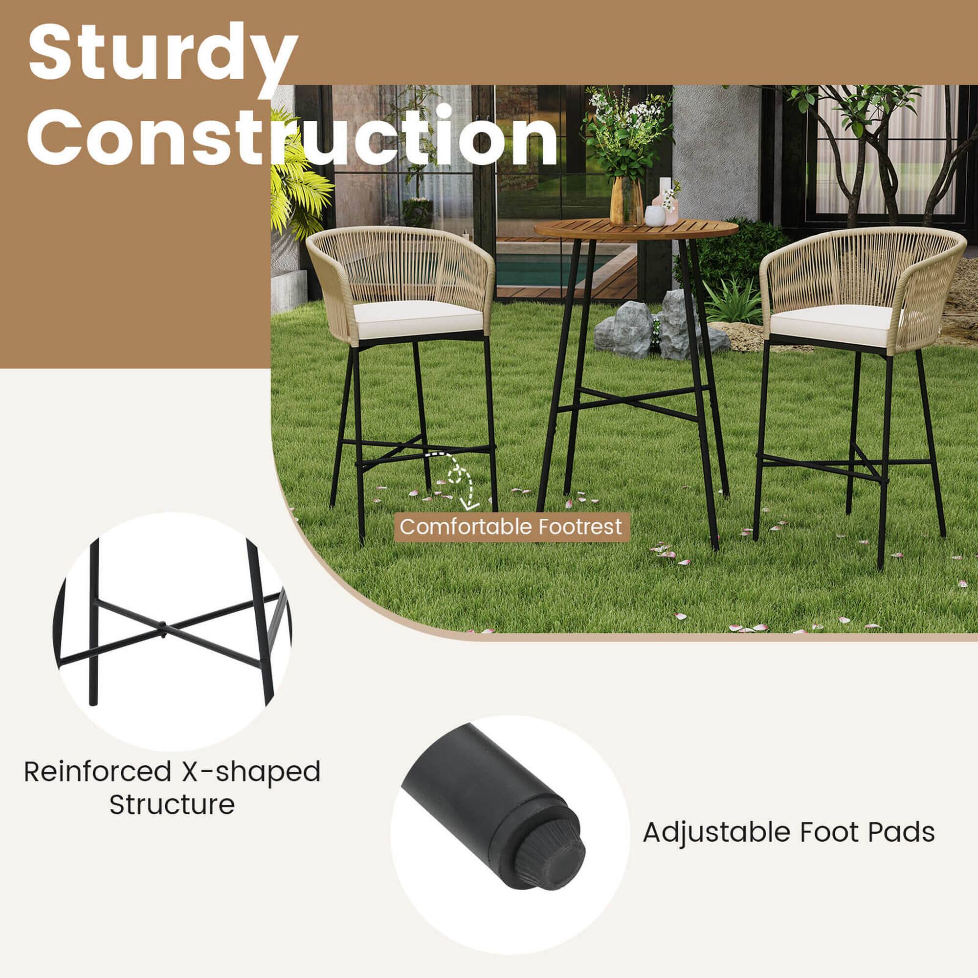 Sturdy Construction, Comfortable Footrest, Reinforced X-shaped Structure, Adjustable Foot Pads