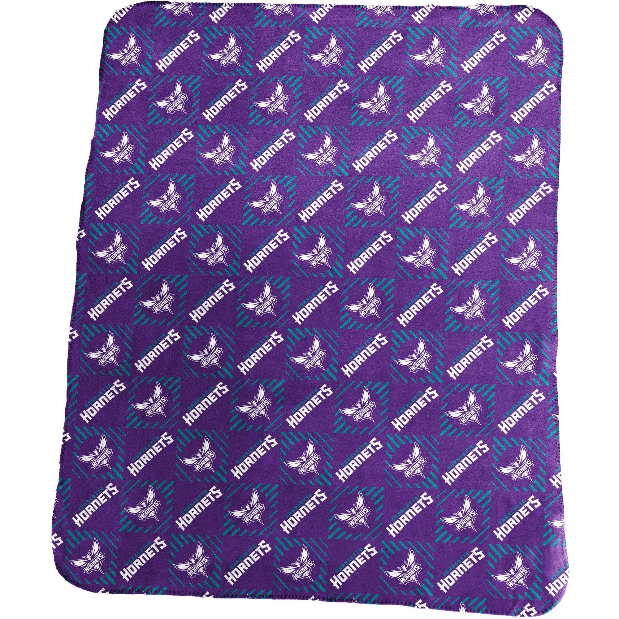 Logo Brands - Charlotte Hornets 60'' x 50'' Repeat Pattern Lightweight Throw Blanket - Multicolor