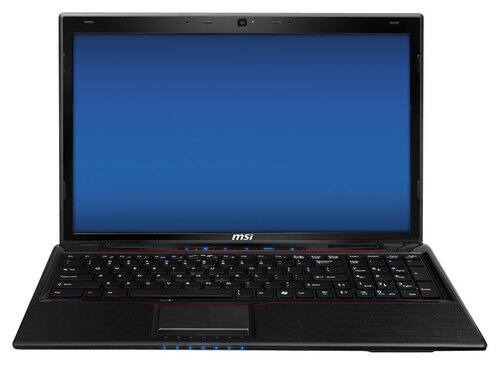 Front Standard. MSI - 15.6" Laptop - 8GB Memory - 750GB Hard Drive - Black/Red.