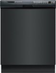 Front. Frigidaire - 24" Built-In Dishwasher with Stainless-Steel Tub - Black.