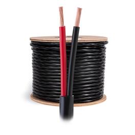 Cables Direct Online - Outdoor Speaker Wire 250FT 16/2 CCA w/ Banana Plugs Direct Burial Waterproof UV Resistant Bulk Audio Cable - Black