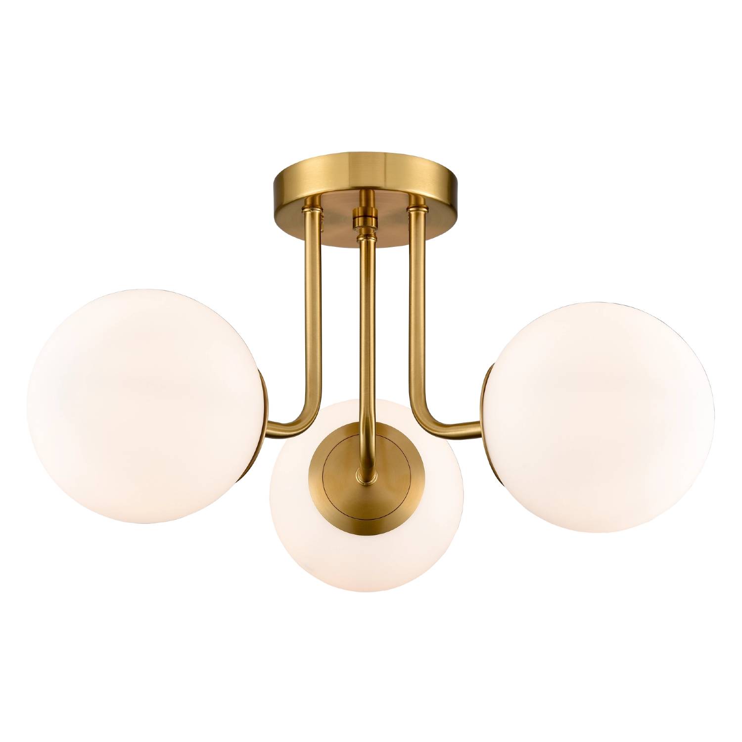 Alt View 6. MOOSE - Modern Globe Ceiling Light - 3 Light - Gold.