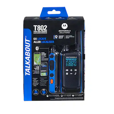 Motorola Solutions T802 35 mi. Bluetooth Two Way Radio Black/Blue 2 Pack Black / Blue T802 - Best Buy Motorola Solutions T802 35 mi. Bluetooth Two Way Radio Black/Blue 2 Pack Black / Blue T802 - Best Buy