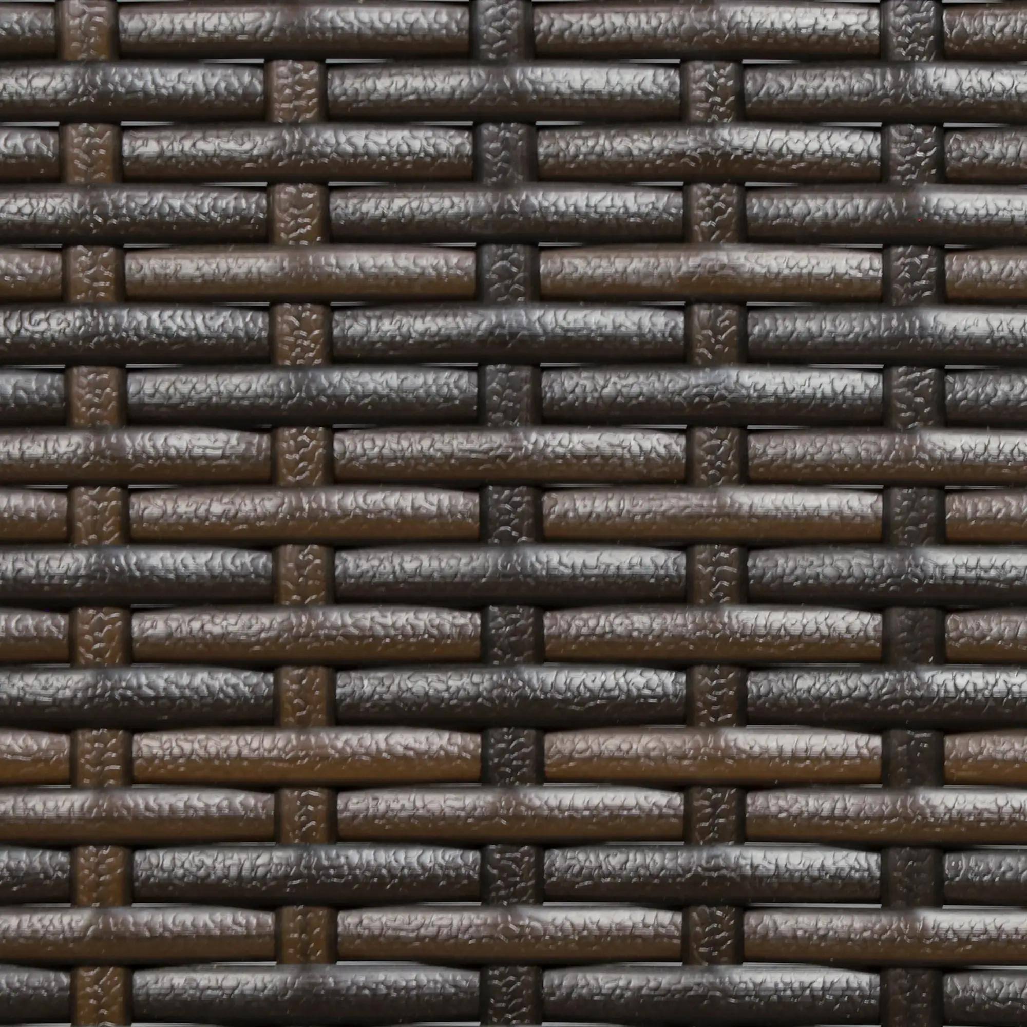 Back. Resenkos - Resenkos 4 Pieces Indoor Outdoor Conversation Set, Outdoor Sectional Furniture, PE Rattan, Brown - Brown.