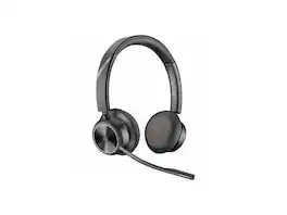 HP - Poly Savi 7300 Office 7320 Stereo Wireless Headset - DECT 6.0, 590 ft, Noise Cancelling - Black