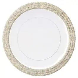 Elegant Decor - Round Cornhusk Mirror 42x42 - Linen White