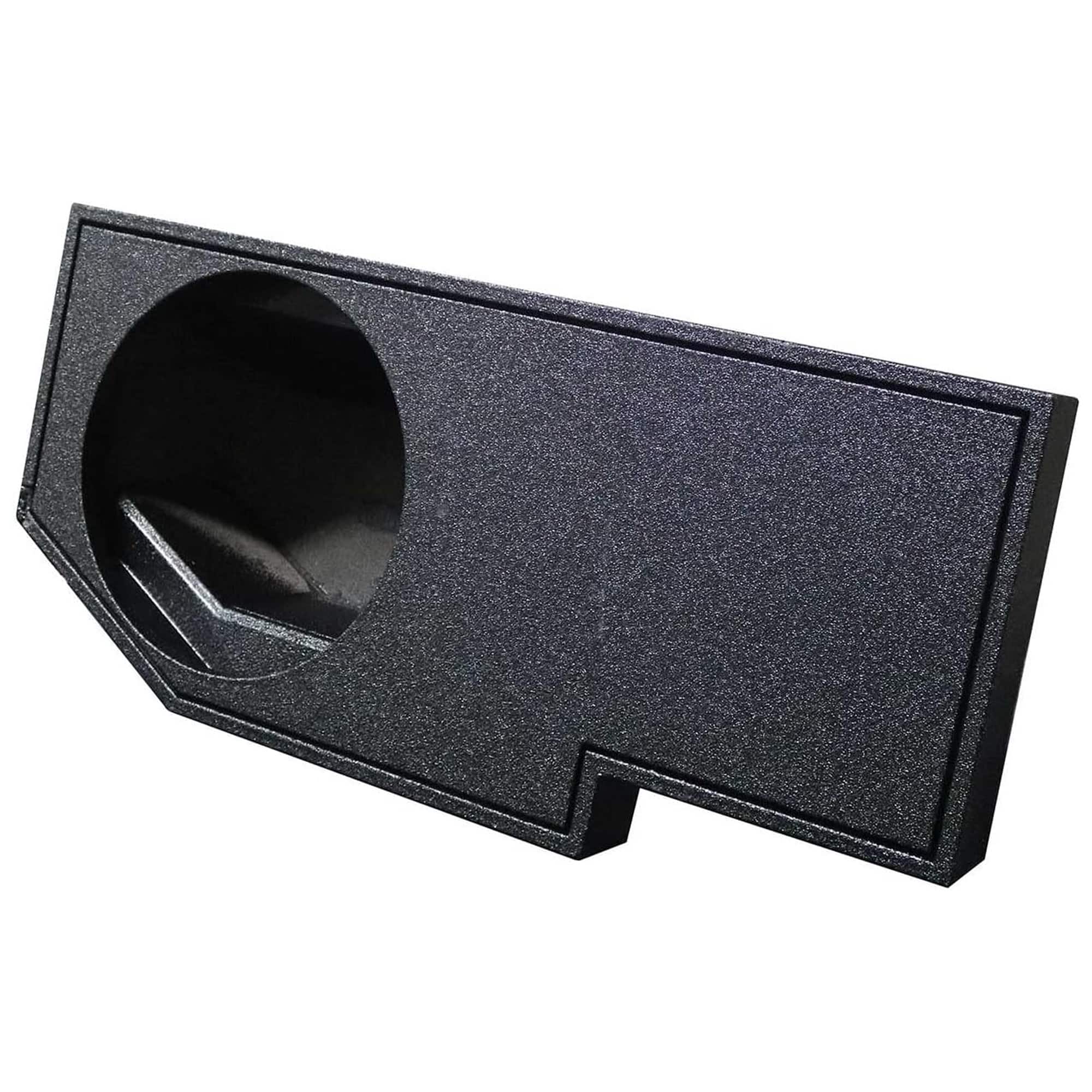 QPower - Single 12" Sub Box for Dodge Ram Crew Cab & Quad Cab 02-18, Classic 19-22 - Bed Liner Black