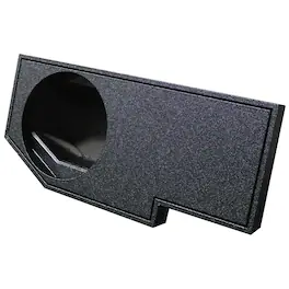 QPower - Single 12" Sub Box for Dodge Ram Crew Cab & Quad Cab 02-18, Classic 19-22 - Bed Liner Black
