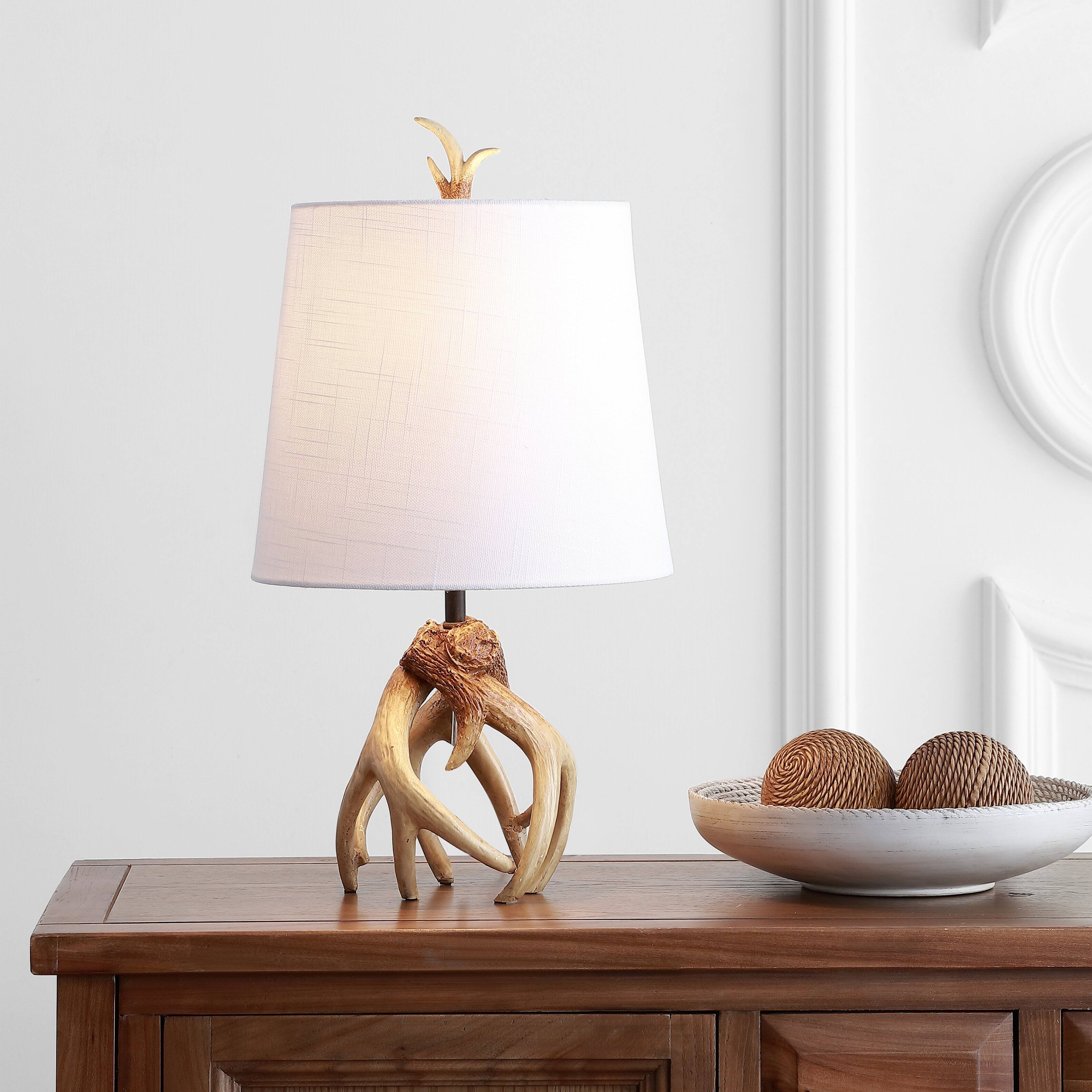 Alt View 1. Jonathan Y - Vermont 19" Antler Resin LED Table Lamp, Natural - Natural.