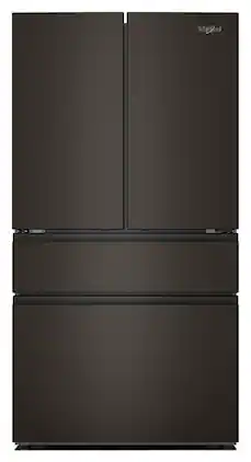 Whirlpool - 30 Cu. Ft. Family-Sized Capacity French Door Refrigerator with Flexible Temperature Drawer - Print Resist Blk Stnlss