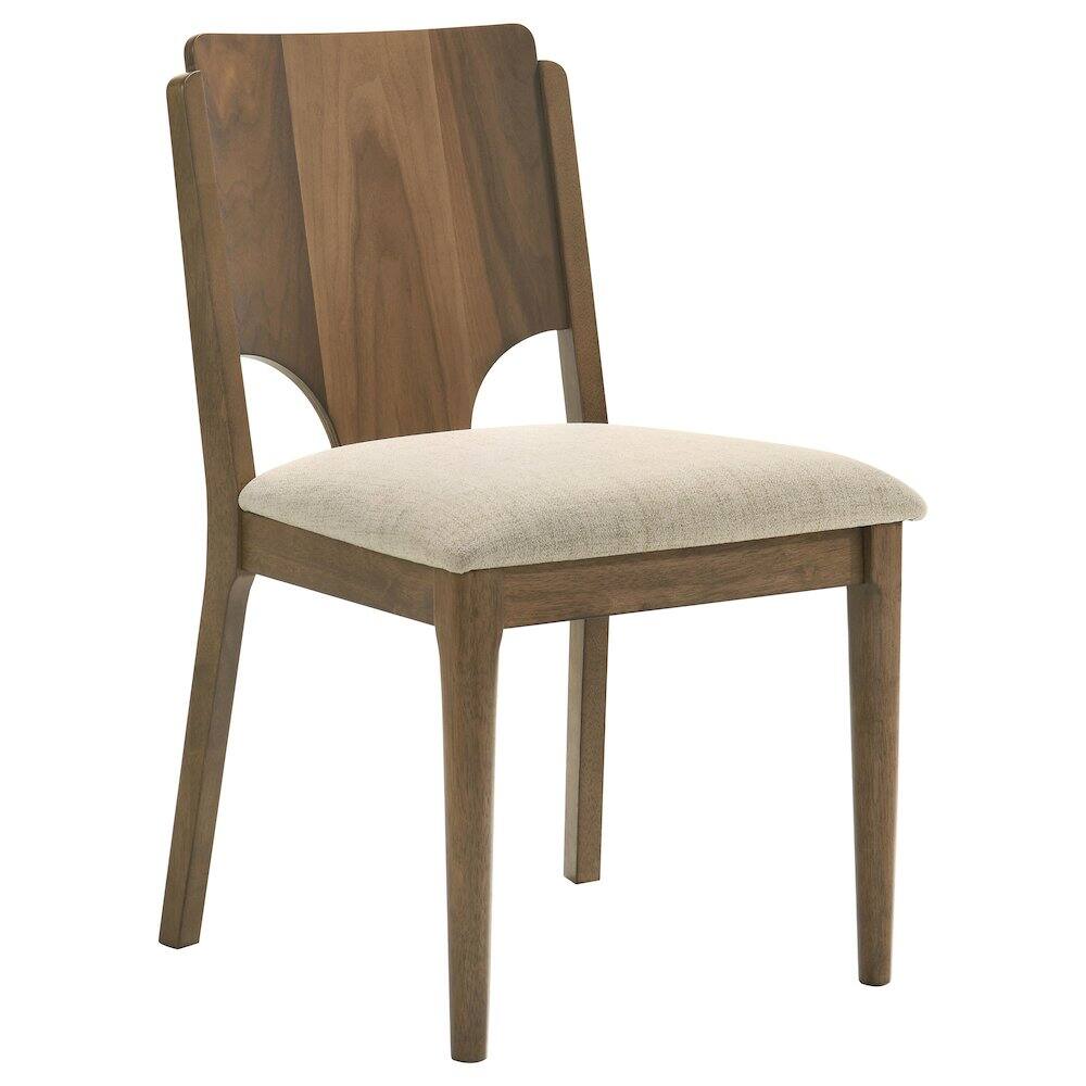 Alt View 2. Coaster Co. of America - Crestmore Dining Chair Upholstered Seat Walnut (Set of 2) - Brown.
