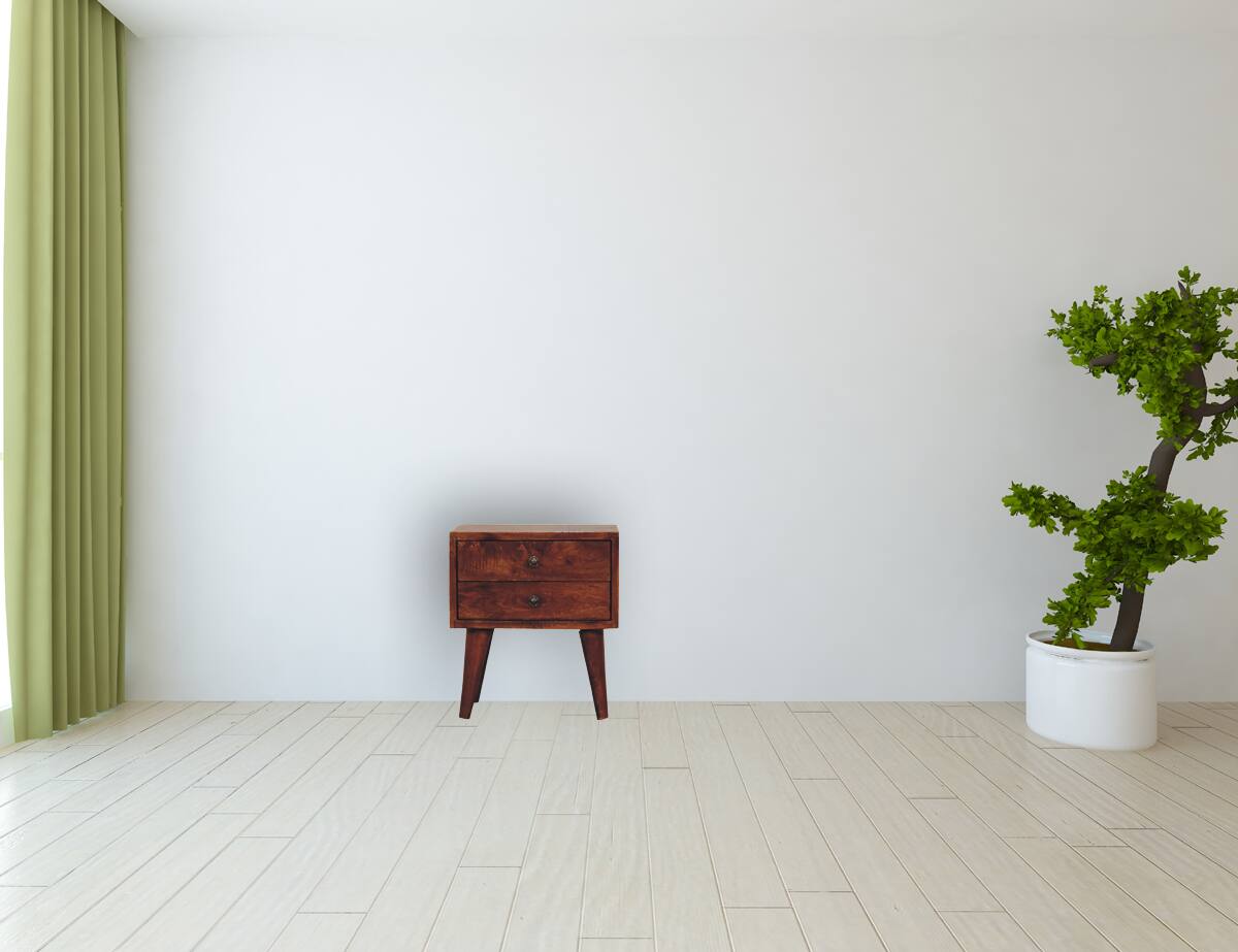 Alt View 6. Artisan Furniture - Artisan Furniture Solid Wood Mini Chestnut Modern nightstand - Chestnut.