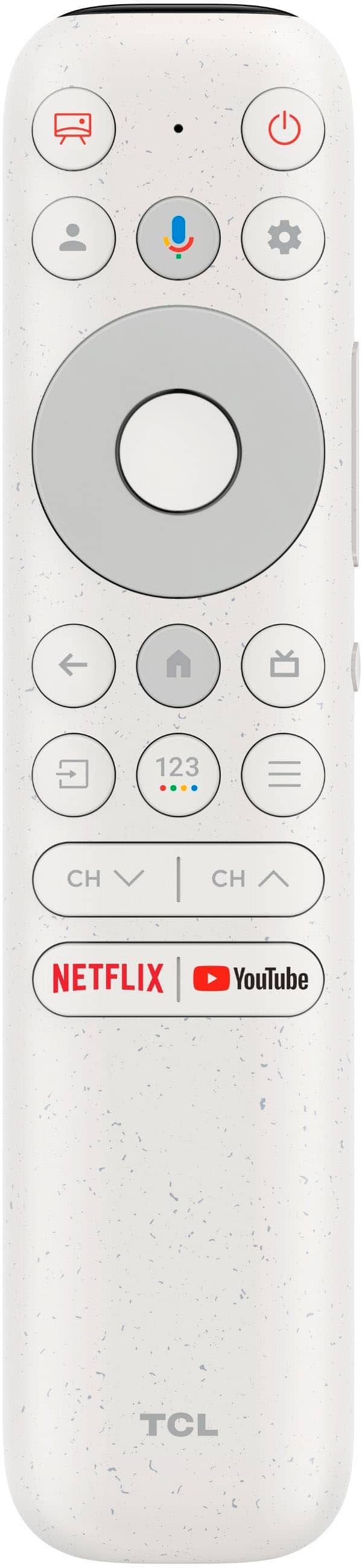 The text on the image reads "123 CH CH NETFLIX YouTube TCL." This text is grouped as follows:
1. "123"
2. "CH CH"
3. "NETFLIX"
4. "YouTube"
5. "TCL"