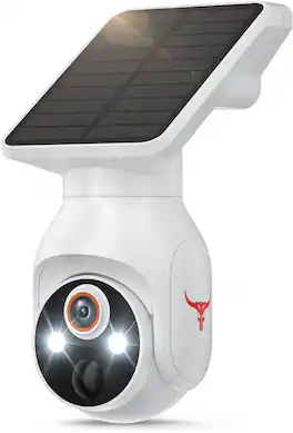Core Tech - 1080p Solar WiFi Security Camera Outdoor Wireless AI Motion Detection 2.4GHz - White