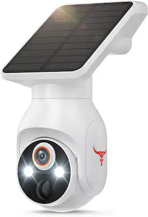 Front. Core Tech - 1080p Solar WiFi Security Camera Outdoor Wireless AI Motion Detection 2.4GHz - White.