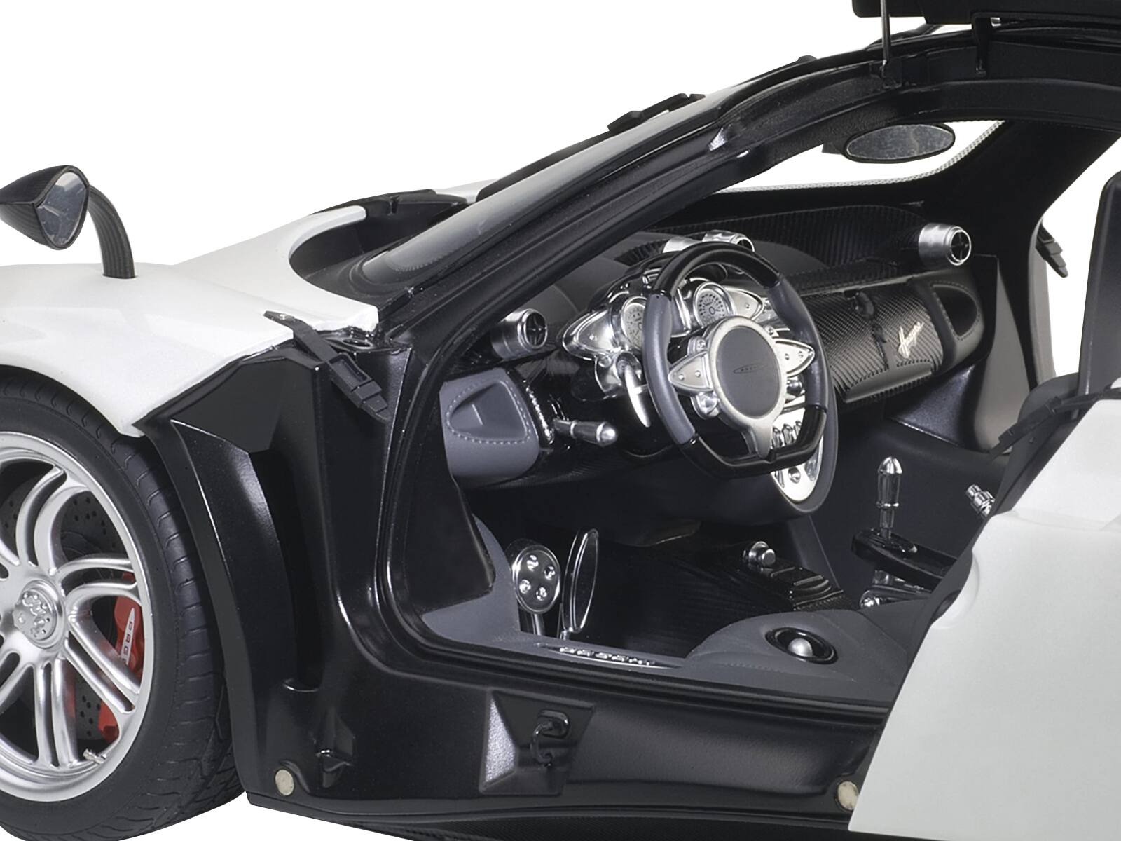 Left. Autoart - Pagani Huayra White 1/12 Model Car by Autoart - White.