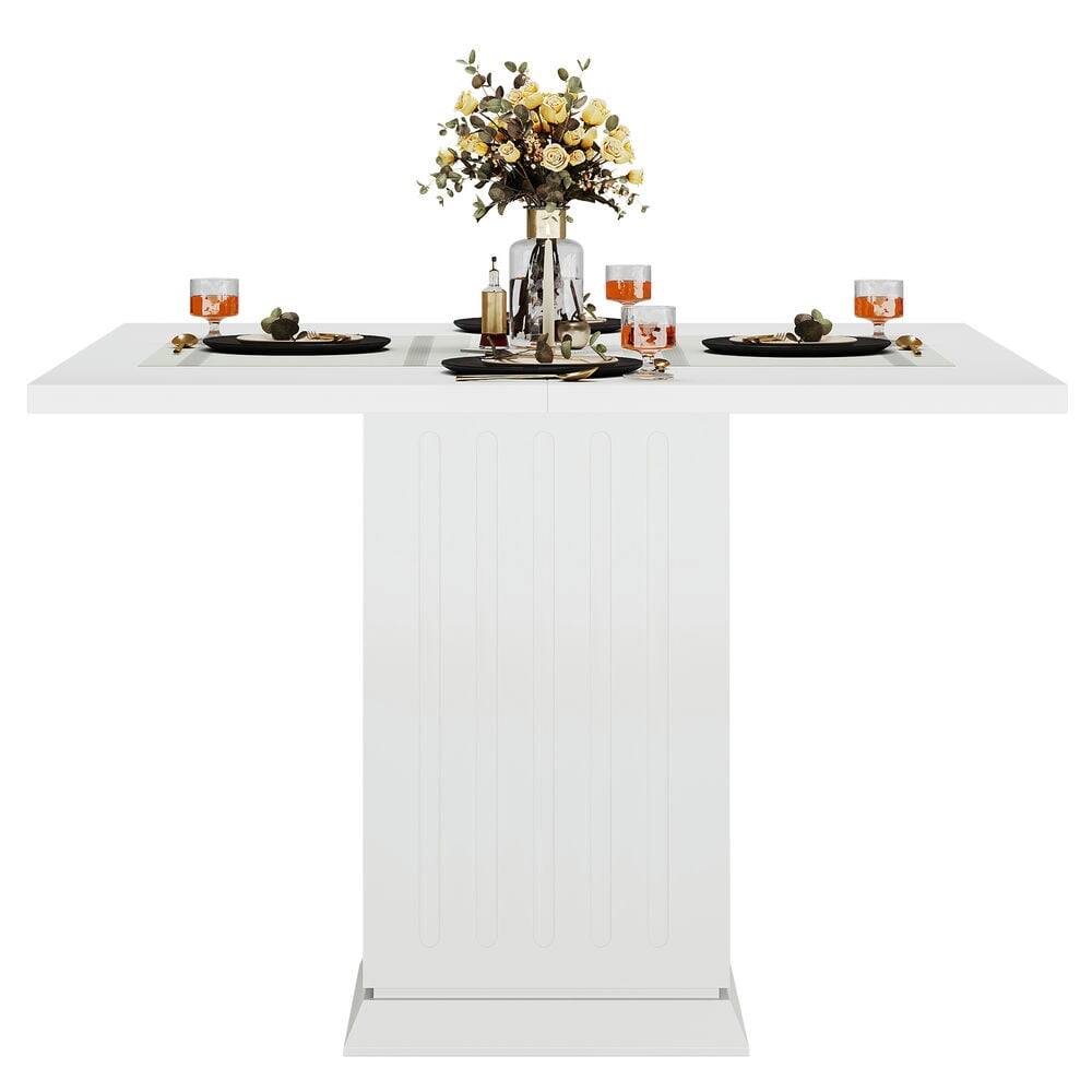 Alt View 2. Kadyn - Kadyn Study Writing Desk, Computer Desk,Square Conference Table, 35" Small Meeting Table,White - White.