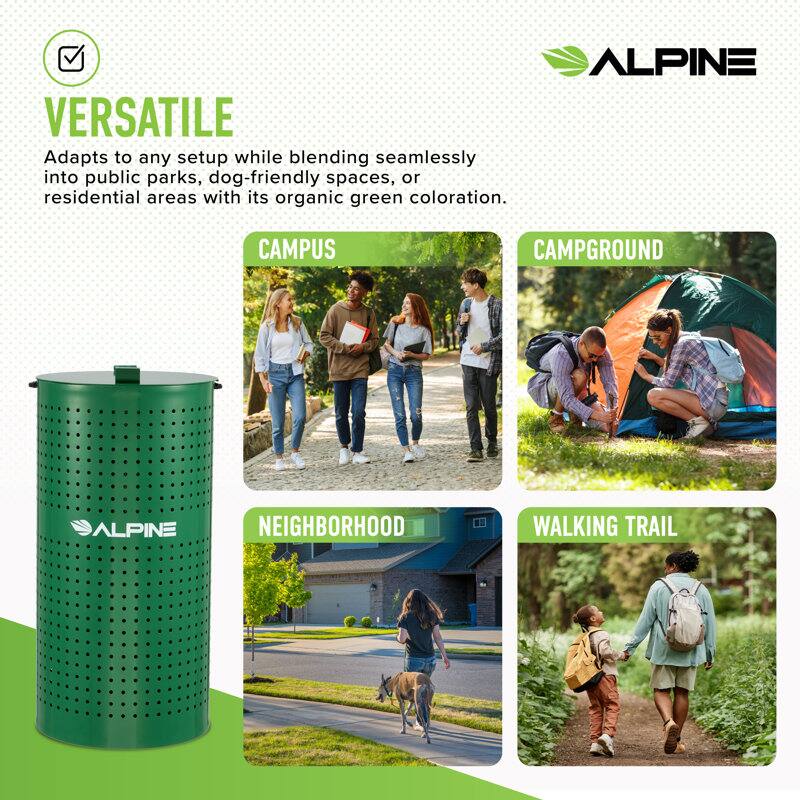 VERSATILE Adapts to any setup while blending seamlessly into public parks, dog-friendly spaces, or residential areas with its organic green coloration. ALPINE CAMPUS CAMPGROUND NEIGHBORHOOD WALKING TRAIL