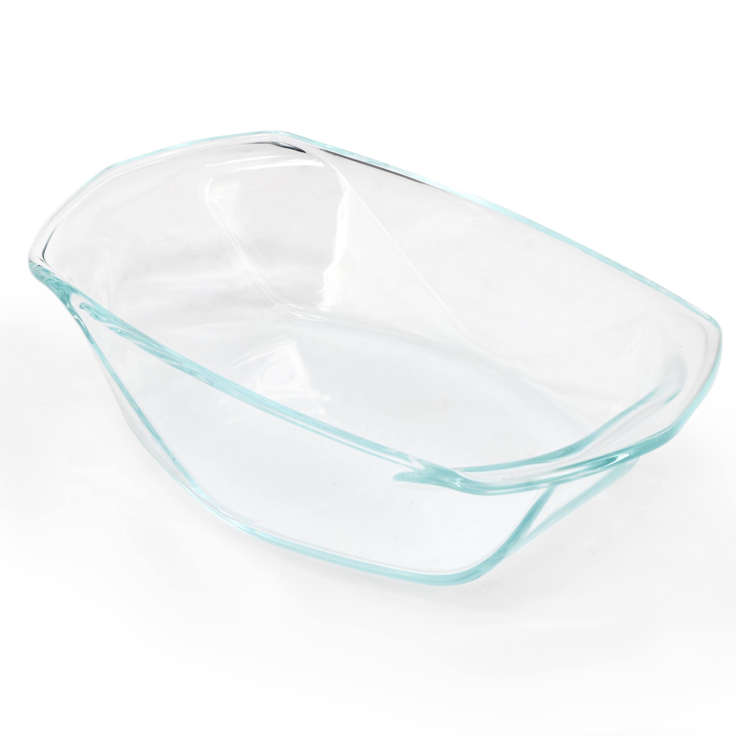 Gibson - Soho Lounge Carnegie Hill 10 inch x 5.9 Inch x 2.6 Inch Tempered Glass Loaf Pan with Built in Handles - Clear - Thumbnail 2