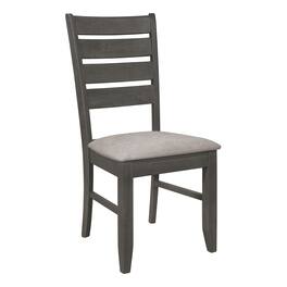 Manhattan Lane - Lyla 19 Inch Side Chair, Set of 2, Ladderback Style, Rustic Wood - Gray