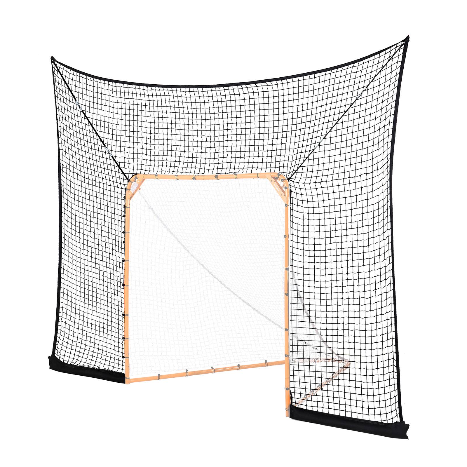 Alt View 5. VEVOR - Hockey and Lacrosse Goal Backstop, 12x9 ft Lacrosse Net with Extended Coverage - Black.