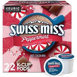 Swiss Miss - Peppermint Hot Cocoa, Keurig K-Cup Pods, 22/Box