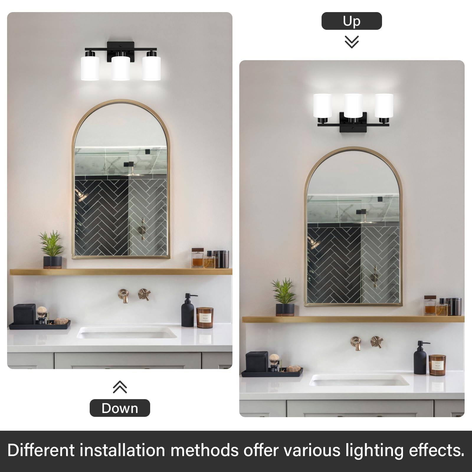 Different installation methods offer various lighting effects.
