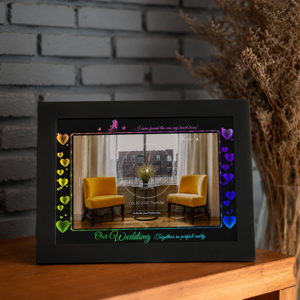 I have found the one my heart loves!  
My frame  
05:02PM Oct 20 2022 Thursday  
Activate your frame  
Our Wedding Together in perfect unity