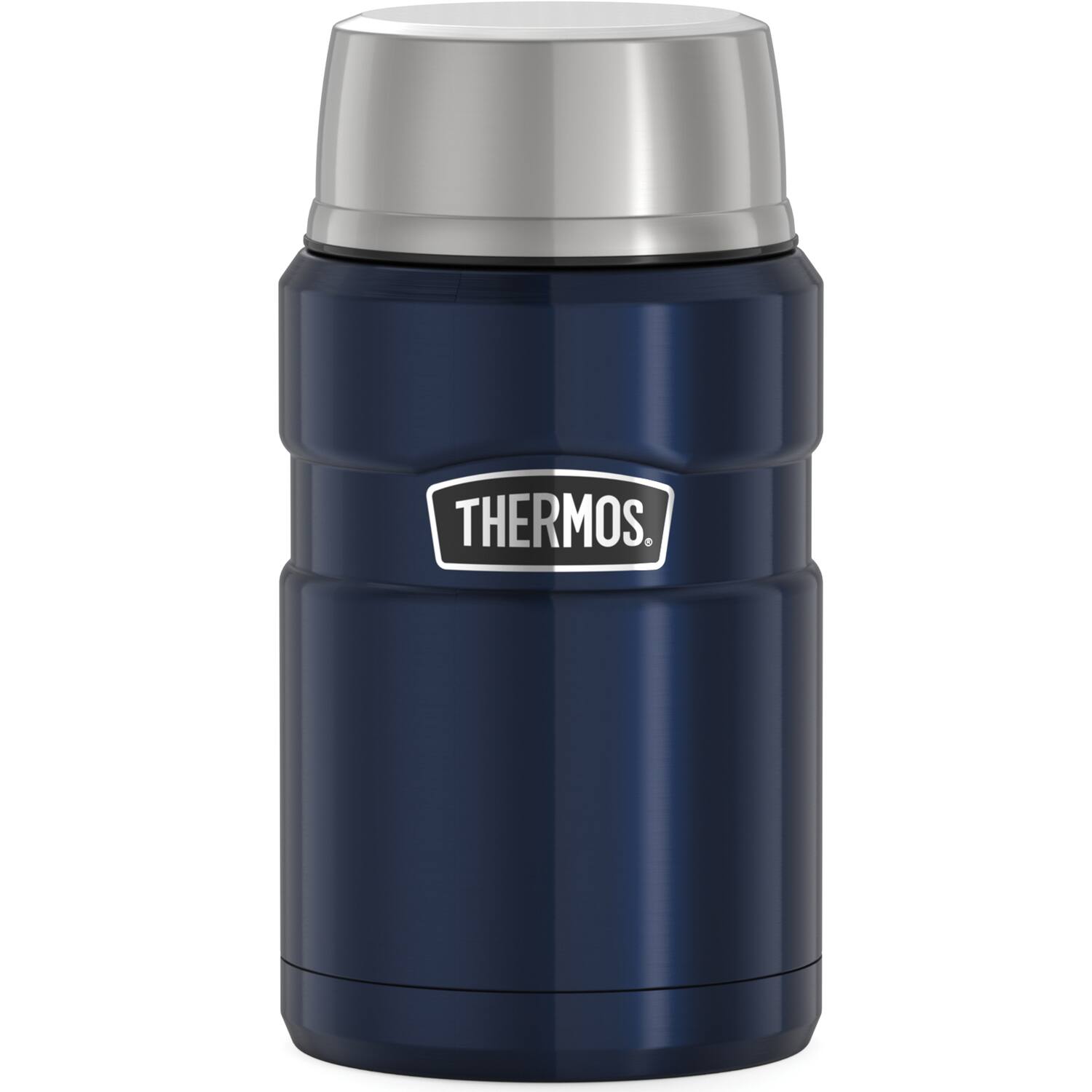 Front. Thermos - 24-Ounce Stainless King Vacuum-Insulated Food Jar - Matte Blue.