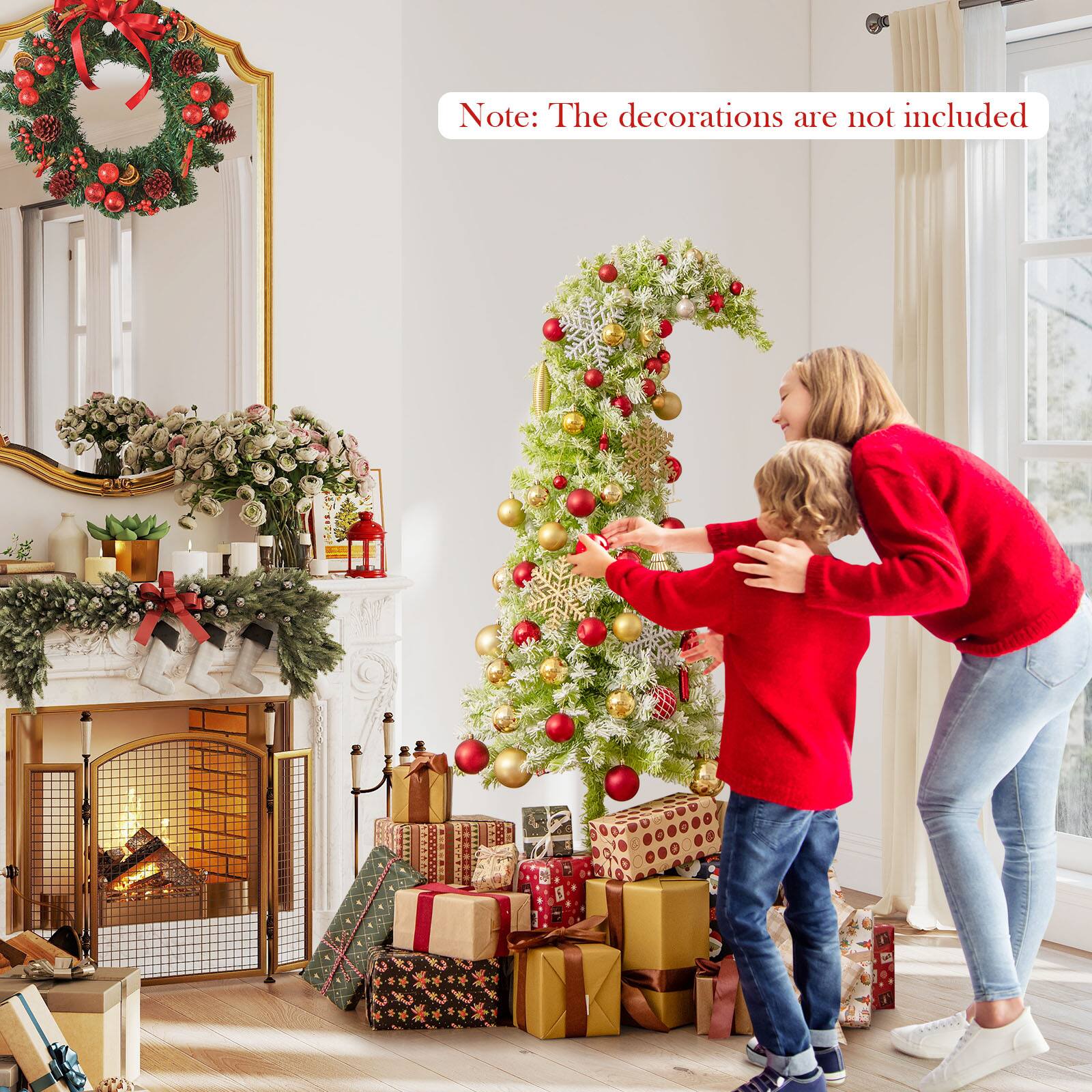 Note: The decorations are not included