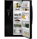 Alt View Zoom 11. GE - 25.4 Cu. Ft. Side-by-Side Refrigerator - High gloss black.